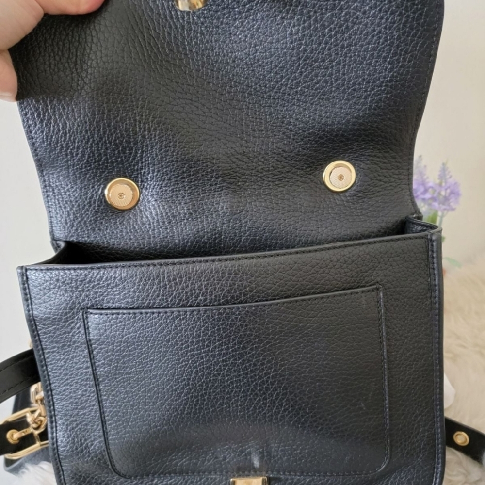 Michael kors satchel bag black leather RARE - Picture 10 of 12